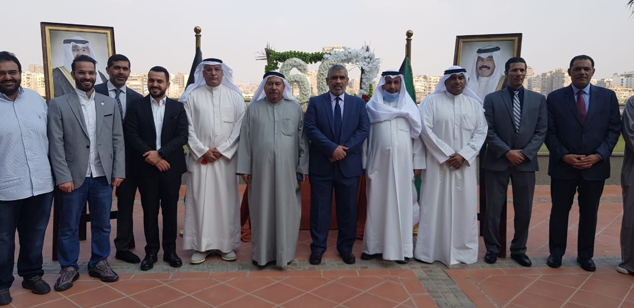 السفير الكويتى واعضاء البعثة الدبلوماسية الكويتية يحتفلون بالأعياد الوطنية للدولة