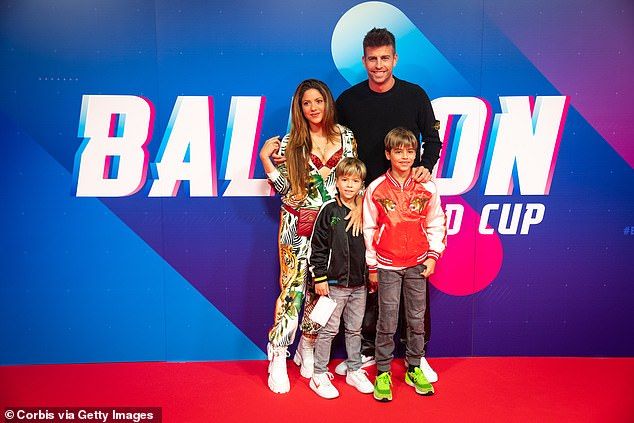 Shakira - who shares two sons: nine-year-old Milan and seven-year-old Sasha with Pique - made her first public comments on the split as she said: 'Oh, this is really hard to talk about personally, especially as this is the first time I’ve ever addressed this situation in an interview.' the family are seen together in Tarragona, Spain back in October