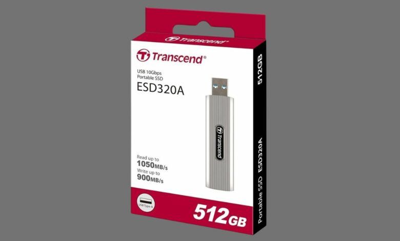 Transcend تقدم القرص المحمول ESD320A SSD بحجم قدره 2 تيرابايت