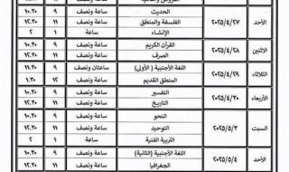الامتحانات
      على
      الأبواب..
      تعرف
      على
      جدول
      الصف
      الثاني
      الثانوي
      الأزهري
      للفصل
      الدراسي...اليوم
      الثلاثاء،
      29
      أبريل
      2025
      11:26
      صـ
       
      منذ
      ساعة
      54
      دقيقة