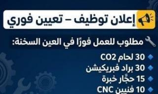 وزارة
      العمل
      تعلن
      85
      فرصة
      جديدة
      بالعين
      السخنة
      بمرتبات
      تصل
      12
      ألف
      جنيه