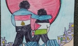 ريشة تقاوم الركام.. طفل فلسطيني يوثق واقع غزة داخل مخيمات اللجنة المصرية