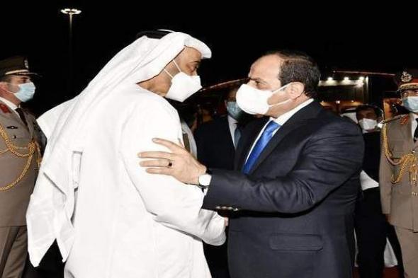 5 صور ترصد توديع الرئيس السيسي ولي عهد أبو ظبي بمطار القاهرة