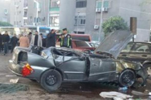 إعادة الحركة المرورية بطريق "بنها ـ شبرا الحر" بعد حادث تصادم سيارتين