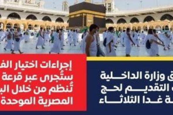 24
      ساعة
      على
      نهاية
      التقديم
      بحج
      القرعة
      لعام
      2026..
      إنفو
      جراف