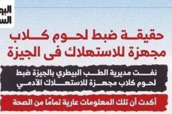 حقيقة
      ضبط
      لحوم
      كلاب
      مجهزة
      للاستهلاك
      الآدمى
      فى
      الجيزة..
      إنفوجراف