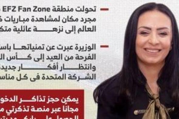 وزيرة
      التضامن
      تشيد
      بالشركة
      المتحدة
      ومشروع
      «فان
      زون»..
      إنفوجراف
